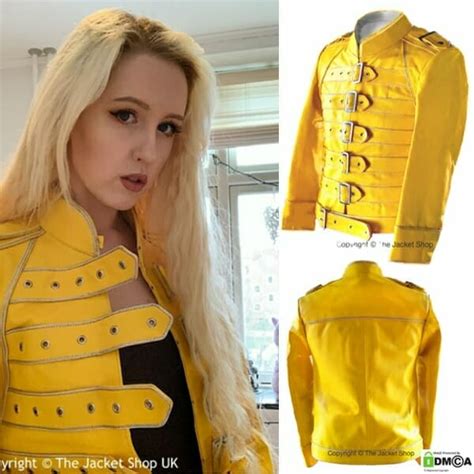 freddie mercury queen yellow leather jacket exact replication|freddie mercury yellow jacket history.